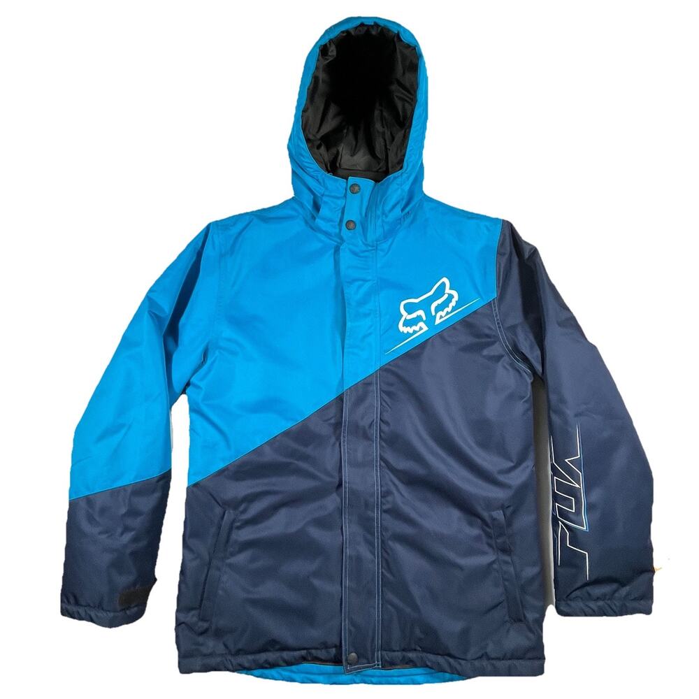Fox Racing Active Tech Hooded Coat Jacket Blue Navy Men’s Large